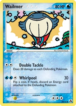 Wailmer Pokémon card, number 69