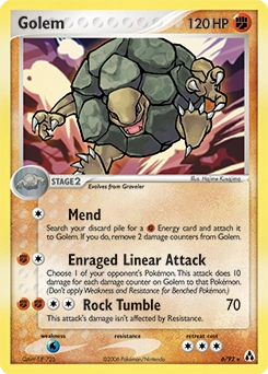 Golem Pokémon card, number 6