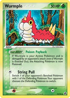 Wurmple Pokémon card, number 70