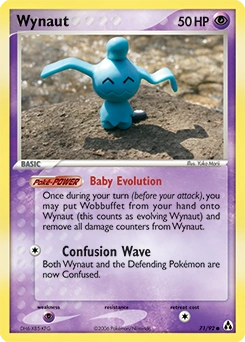 Wynaut Pokémon card, number 71