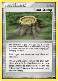 Giant Stump Pokémon card, number 75