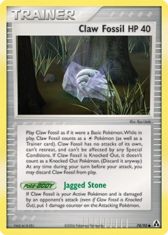 Claw Fossil Pokémon card, number 78