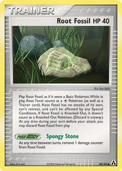 Root Fossil Pokémon card, number 80