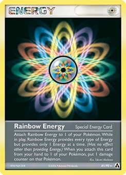 Rainbow Energy Pokémon card, number 81