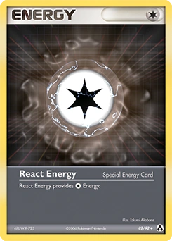 React Energy Pokémon card, number 82