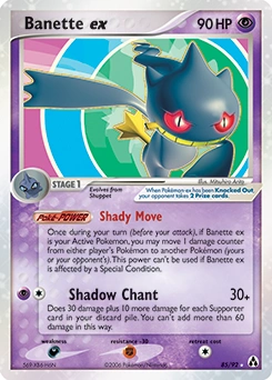 Banette ex Pokémon card, number 85