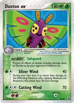 Dustox ex Pokémon card, number 86