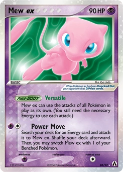 Mew ex Pokémon card, number 88