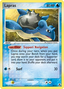 Lapras Pokémon card, number 8