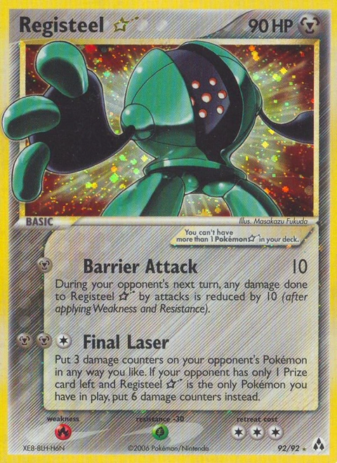 Registeel ★ Pokémon card from Legend Maker, number 92 (Holo print)