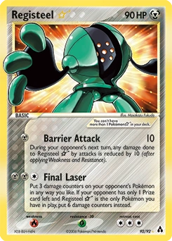 Registeel ★ Pokémon card, number 92