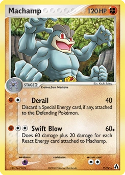 Machamp Pokémon card, number 9