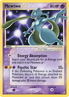 Mewtwo ★ Pokémon card, number 103