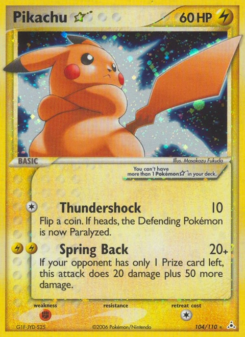Pikachu ★ Pokémon card from Holon Phantoms, number 104 (Holo print)