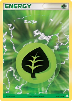 Grass Energy Pokémon card, number 105