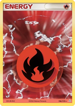 Fire Energy Pokémon card, number 106