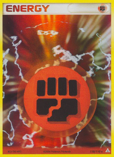 Fighting Energy Pokémon card from Holon Phantoms, number 110 (Holo print)