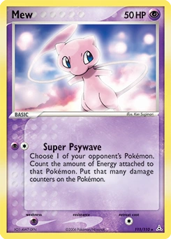 Mew Pokémon card, number 111