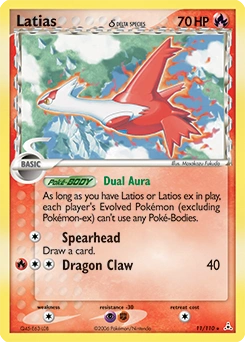 Latias δ Pokémon card, number 11
