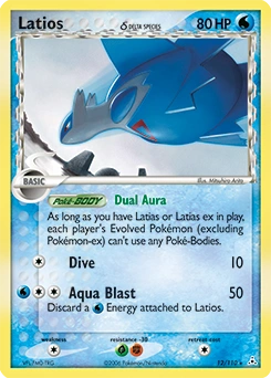 Latios δ Pokémon card, number 12