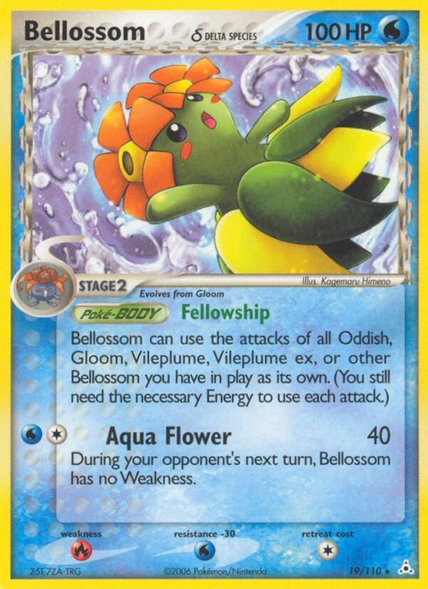 Bellossom δ Pokémon card from Holon Phantoms, number 19 (Standard print)
