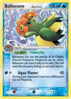 Bellossom δ Pokémon card, number 19