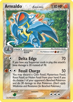 Armaldo δ Pokémon card, number 1