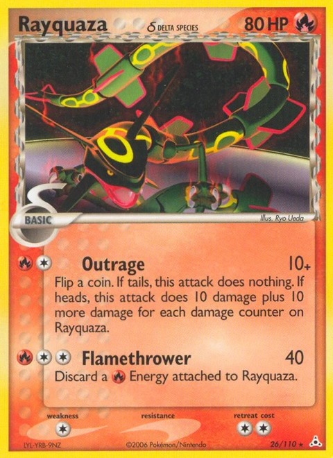 Rayquaza δ Pokémon card from Holon Phantoms, number 26 (Standard print)