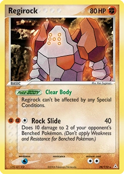 Regirock Pokémon card, number 28