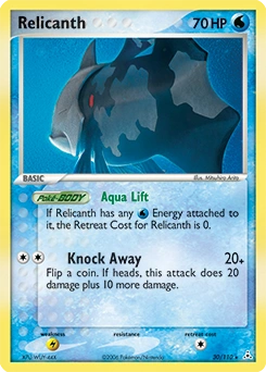 Relicanth Pokémon card, number 30