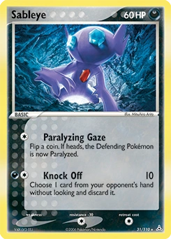 Sableye Pokémon card, number 31