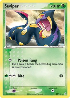 Seviper Pokémon card, number 32