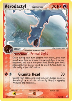 Aerodactyl δ Pokémon card, number 35