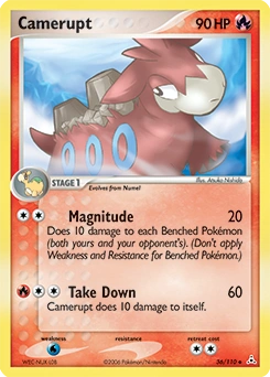 Camerupt Pokémon card, number 36