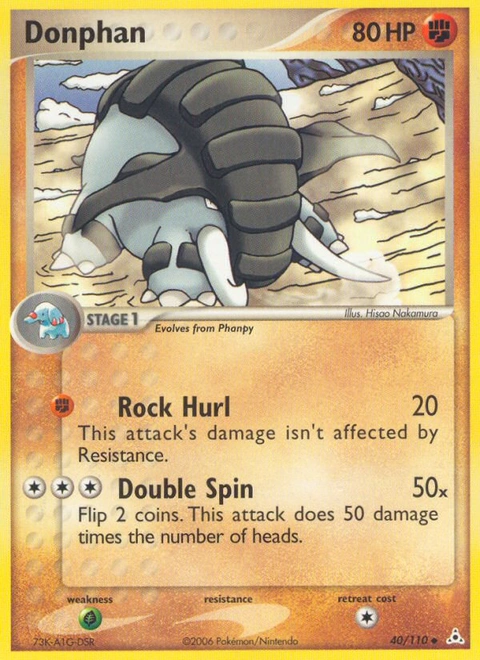 Donphan Pokémon card from Holon Phantoms, number 40 (Standard print)