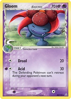 Gloom δ Pokémon card, number 42