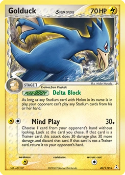 Golduck δ Pokémon card, number 43