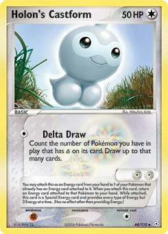 Holon's Castform Pokémon card, number 44