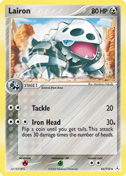 Lairon Pokémon card, number 45