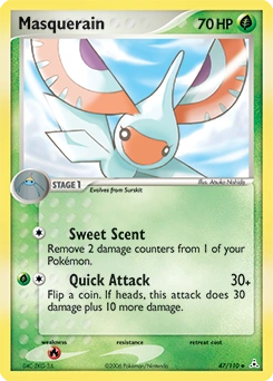 Masquerain Pokémon card, number 47