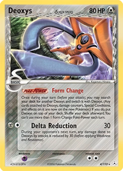 Deoxys δ Pokémon card, number 4