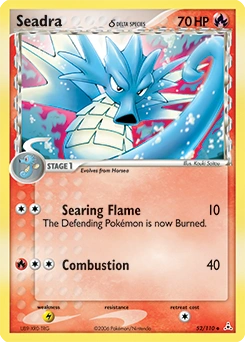 Seadra δ Pokémon card, number 52