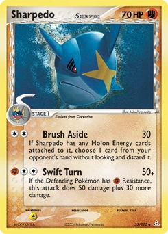 Sharpedo δ Pokémon card, number 53
