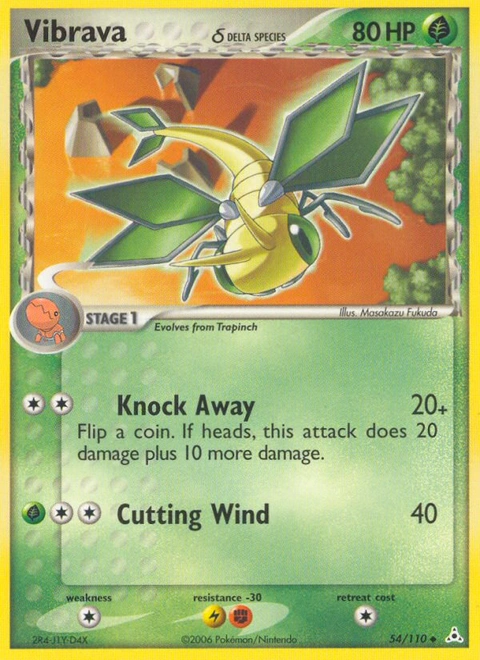 Vibrava δ Pokémon card from Holon Phantoms, number 54 (Standard print)
