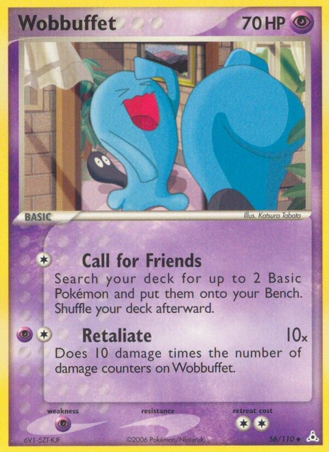 Wobbuffet Pokémon card from Holon Phantoms, number 56 (Standard print)