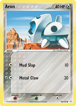 Aron Pokémon card, number 58