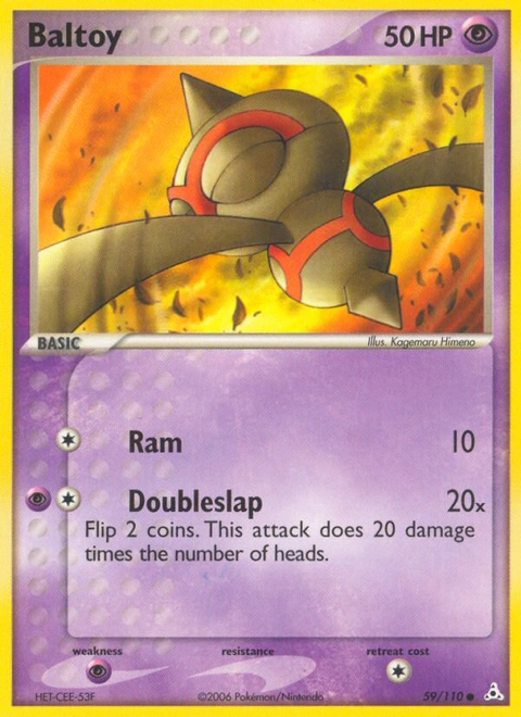 Baltoy Pokémon card from Holon Phantoms, number 59 (Standard print)