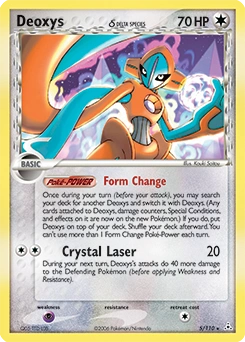 Deoxys δ Pokémon card, number 5