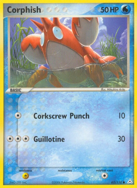 Corphish Pokémon card from Holon Phantoms, number 62 (Standard print)
