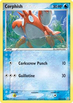 Corphish Pokémon card, number 62